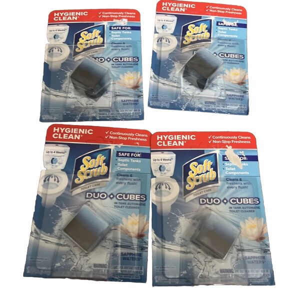 (4) SOFT SCRUB Sapphire Waters (Duo*Cubes) Lasts Up To 4 Weeks New & Sealed - Picture 1 of 6